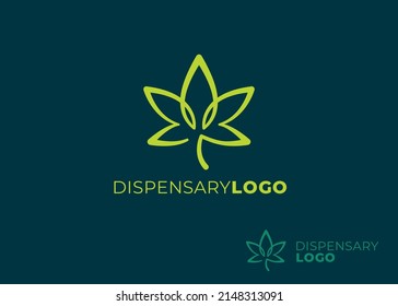 Marijuana Dispensary Logo Vector Illustration Brand Symbol