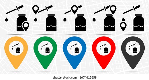 Marihuana, dosis, ícono de tintura en el lugar. Glifo simple, elemento de ilustración plana de iconos temáticos de marihuana