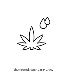 marijuana, drop, oil icon. Simple thin line, outline vector of Marijuana icons for UI and UX, website or mobile application