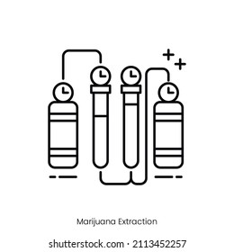 marijuana extraction icon. Outline style icon design isolated on white background