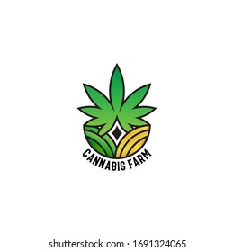 Marijuana Farm Logo, Cannabis Farm Hemp Logo 