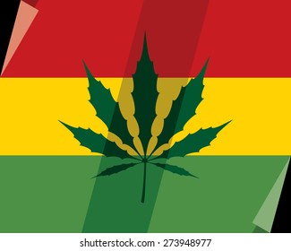 marijuana flag, cannabis leaf