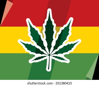 marijuana flag, cannabis leaf