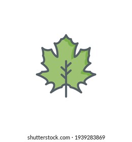 Marijuana Flat Icon Isolated On White Background