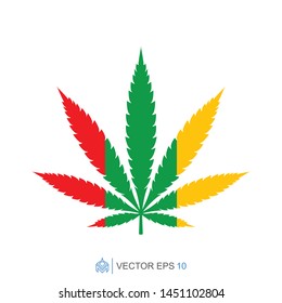 marijuana flat template icon, cannabis vector element