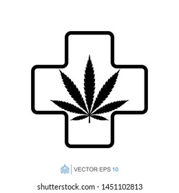 marijuana flat template icon, cannabis vector element