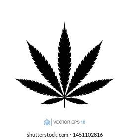marijuana flat template icon, cannabis vector element