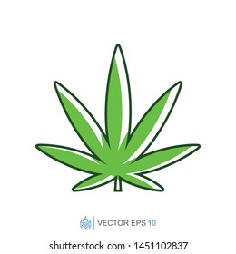 marijuana flat template icon, cannabis vector element