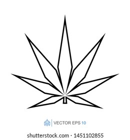 marijuana flat template icon, cannabis vector element