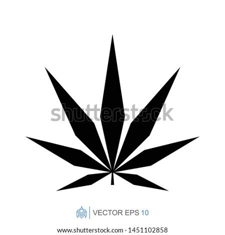 marijuana flat template icon, cannabis vector element