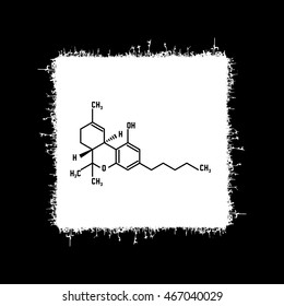 Marijuana formula, vector illustration