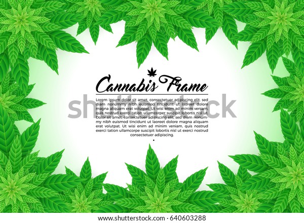 Marijuana Frame Cannabis 420 Flyer Poster Stock Vector (Royalty Free