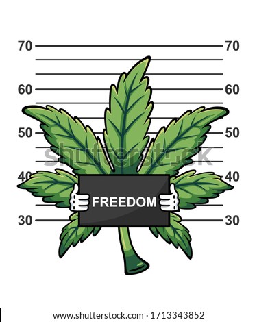 Marijuana freedom character vector art