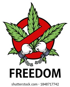 Marijuana freedom Illustration vector art