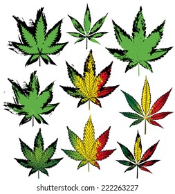 marijuana ganja leaf symbol