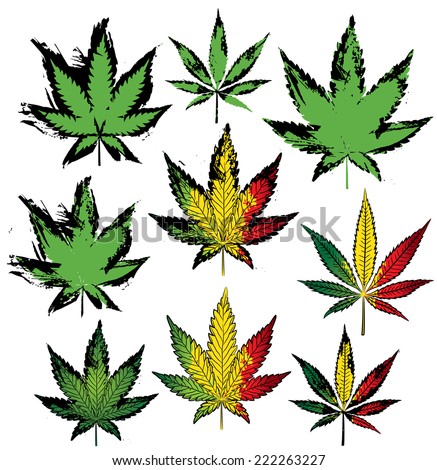 marijuana ganja leaf symbol