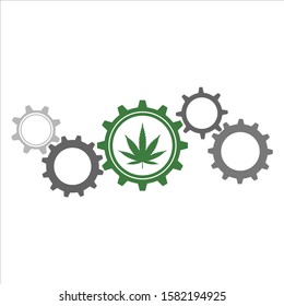 
Marijuana gear. Vector image on a white background.