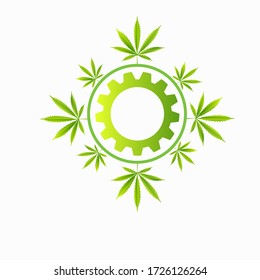 Equipo de marihuana. Imagen vectorial en un fondo blanco.