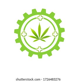 Marijuana gear. Vector image on a white background.