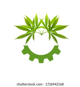 Marijuana gear. Vector image on a white background.