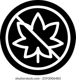 Marijuana glyph icon illustration vector