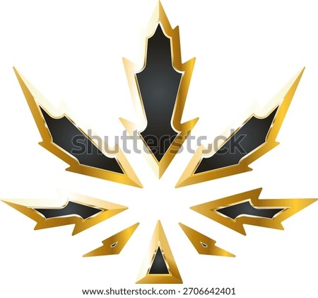 Marijuana gold icon. Isolated on transparent background.