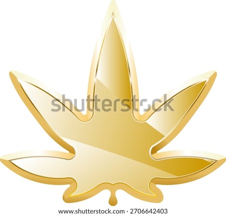 Marijuana gold icon. Isolated on transparent background.