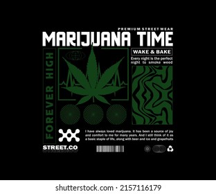 Marijuana Graphic Design For T Shirt Street Wear And Urban Style