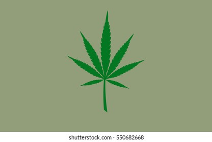 Marijuana green flat icon