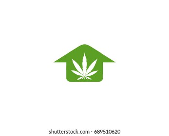 Marijuana Grow House Vector Illustration