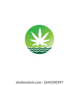 Diseño de logotipo de hoja de cannabis de cáñamo de marihuana, cáñamo medicinal, aceite de cáñamo, hoja de marihuana, emblema de cannabis medicinal, logotipo de aceite de CBD, logotipo de cannabis