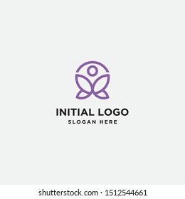 marijuana human logo design template. vector