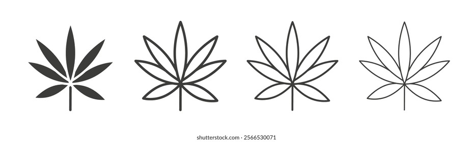 Marijuana icon collection for website design, app, UI design.