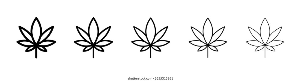 Marihuana Ikone gefüllt flachen Schild Konzept für Web-Design.