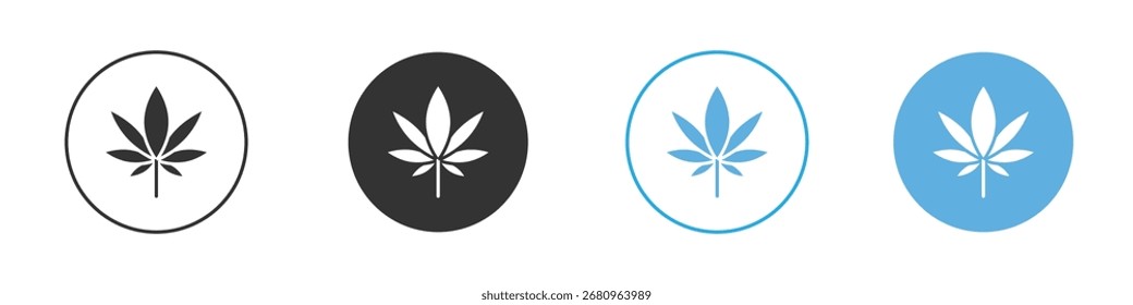 Icono de la marihuana. Plantilla de diseño de iconos gráficos