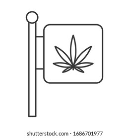 Marijuana icon isolated on white background. Cannabis symbol modern, simple, vector, icon for website design, mobile app, ui. Vector Illustration