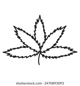 Marijuana icon line art vector