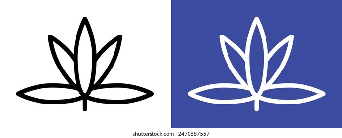 Marijuana icon logo set vector