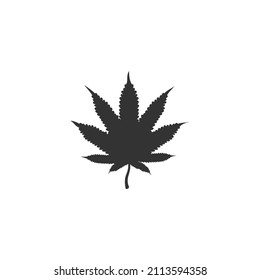Marijuana icon in modern flat style. Vector illustration