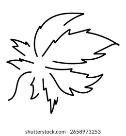 Icono de marihuana sobre fondo blanco, Ilustración vectorial.