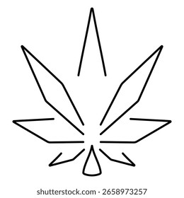 Icono de marihuana sobre fondo blanco, Ilustración vectorial.