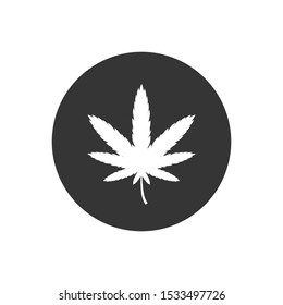 Marijuana icon on white. Vector illustration