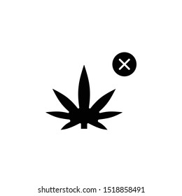 Marijuana, icon. Simple glyph, flat vector of marijuana icons for ui and ux, website or mobile application