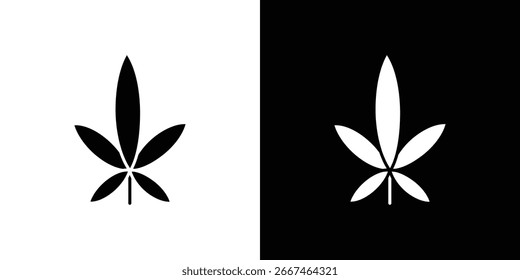 Marijuana icon symbol collection. Flat vector stock illustration.