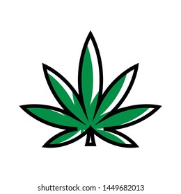 marijuana icon template, leaf cannabis vector element