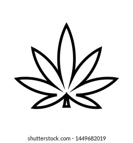 marijuana icon template, leaf cannabis vector element