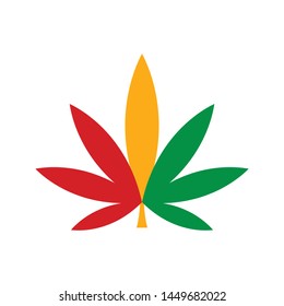 marijuana icon template, leaf cannabis vector element