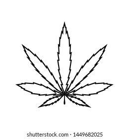 marijuana icon template, leaf cannabis vector element