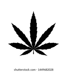 marijuana icon template, leaf cannabis vector element