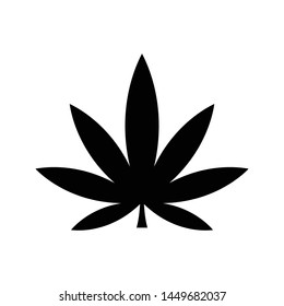 marijuana icon template, leaf cannabis vector element